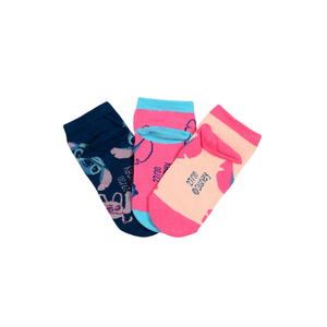 Calzini Stitch DISNEY in Misto Cotone 3 Paia Assortiti 23/34 - Ez06019/2