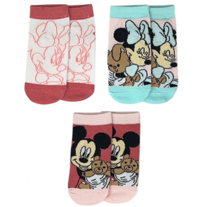 Calzini Minnie DISNEY in Misto Cotone 3 Paia Assortiti 23/34 - Ez06023/1