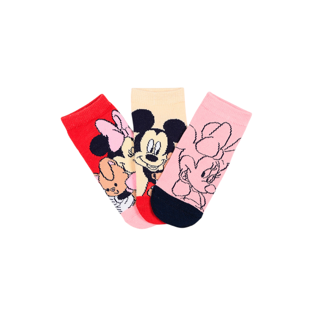 Calzini Minnie DISNEY in Misto Cotone 3 Paia Assortiti 23/34 - Ez06023/2