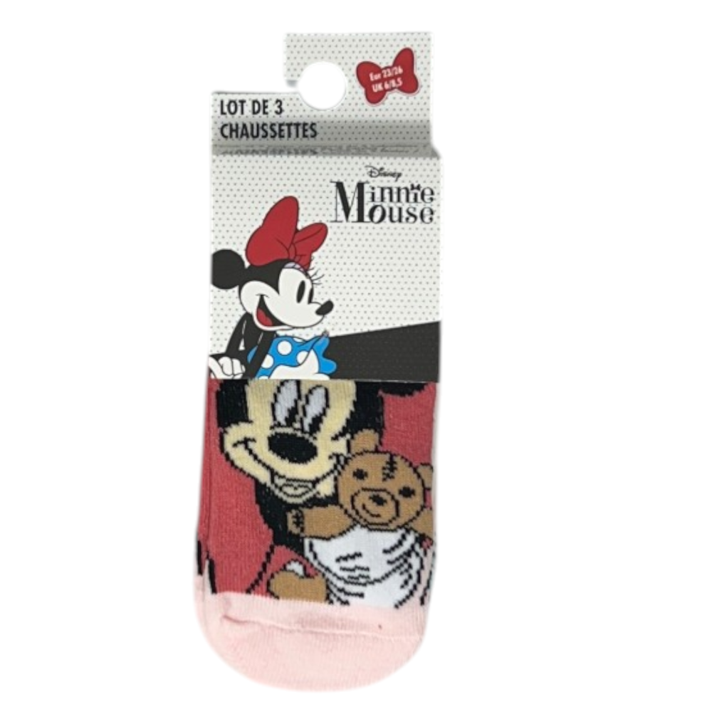Calzini Minnie DISNEY in Misto Cotone 3 Paia Assortiti 23/34 - Ez06023/2