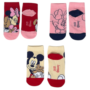 Calzini Minnie DISNEY in Misto Cotone 3 Paia Assortiti 23/34 - Ez06023/2
