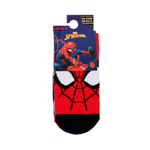 Calzini Spiderman MARVEL in Misto Cotone 3 Paia Assortiti 23/34 - Ez06042/1