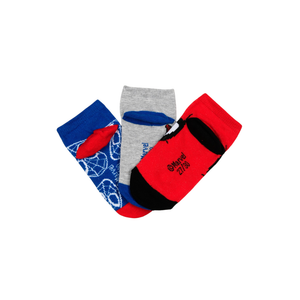 Calzini Spiderman MARVEL in Misto Cotone 3 Paia Assortiti 23/34 - Ez06042/1