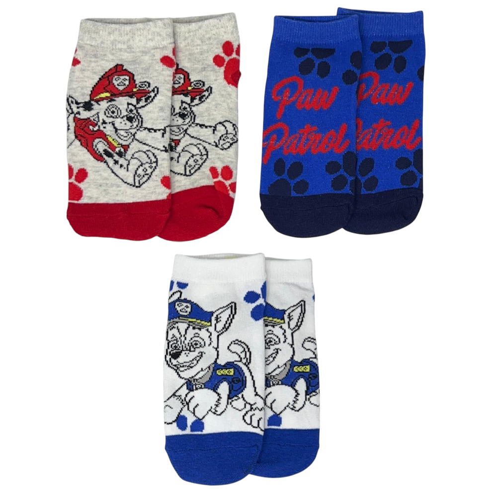 Calzini Paw Patrol in Misto Cotone 3 Paia Assortiti 23/34- Ez06032/2