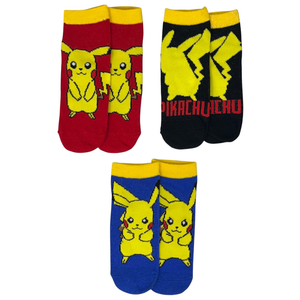 Calzini Pikachu Pokemonl in Misto Cotone 3 Paia Assortiti 27/37 - Ez06034/1