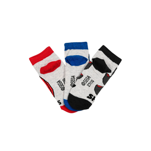 Calzini Sonic in Misto Cotone 3 Paia Assortiti 23/34 - Ez06036/2