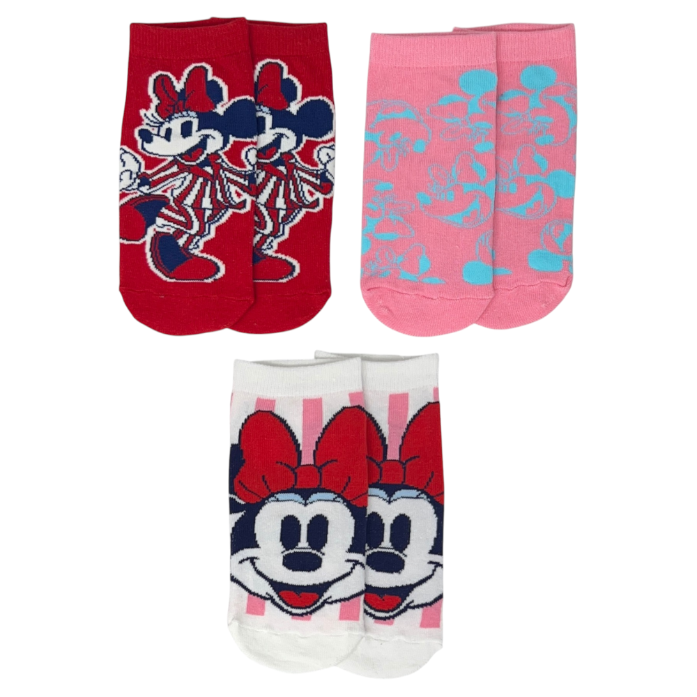 Calzini Minnie DISNEY in Misto Cotone 3 Paia Assortiti Adulto 36/41 - Ez39001/1