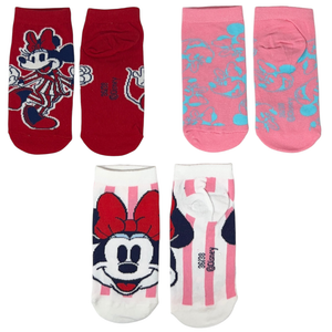 Calzini Minnie DISNEY in Misto Cotone 3 Paia Assortiti Adulto 36/41 - Ez39001/1