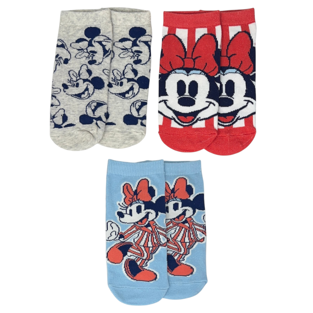 Calzini Minnie DISNEY in Misto Cotone 3 Paia Assortiti Adulto 36/41 - Ez39001/2
