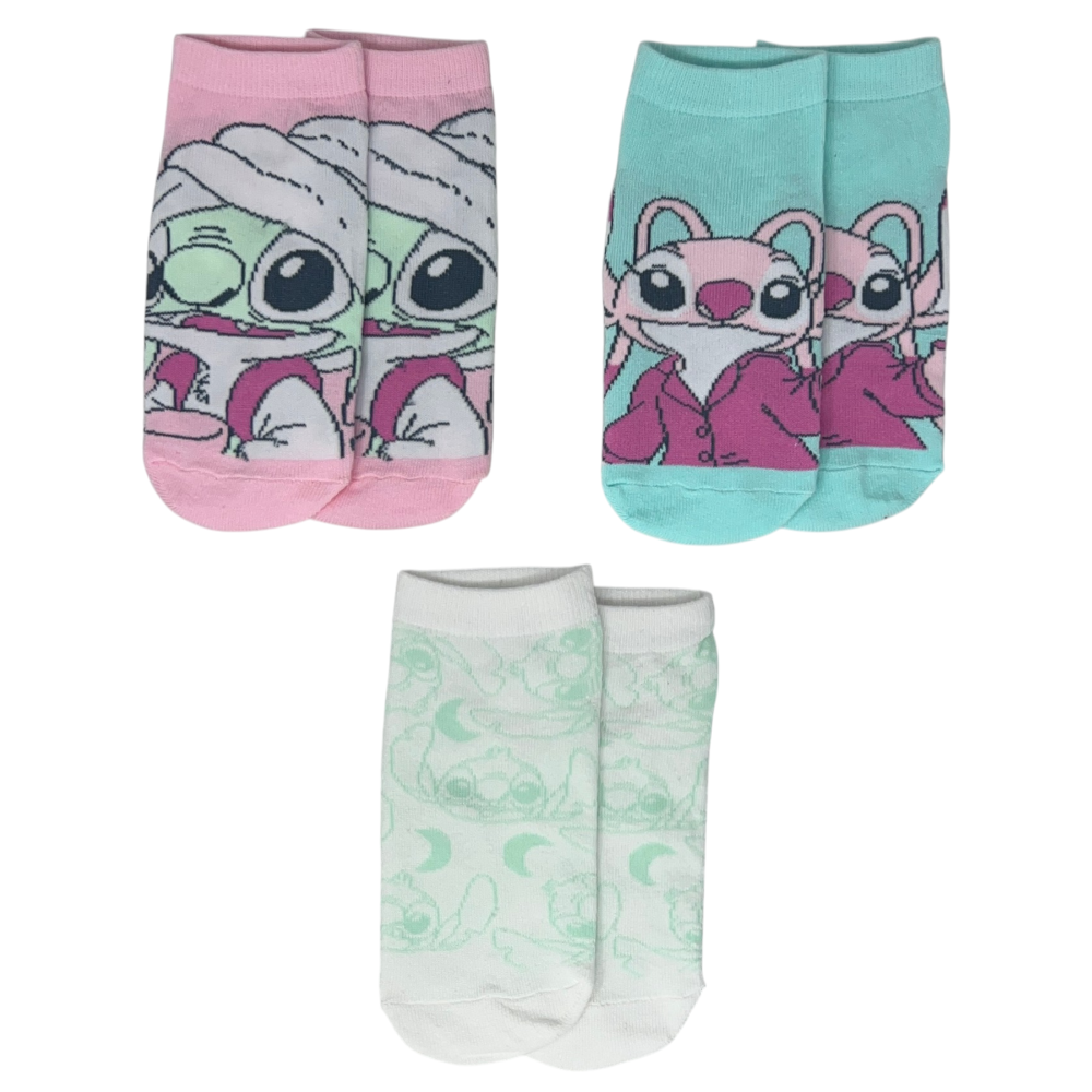 Calzini Stitch DISNEY in Misto Cotone 3 Paia Assortiti Adulto 36/41 - Ez39000/1
