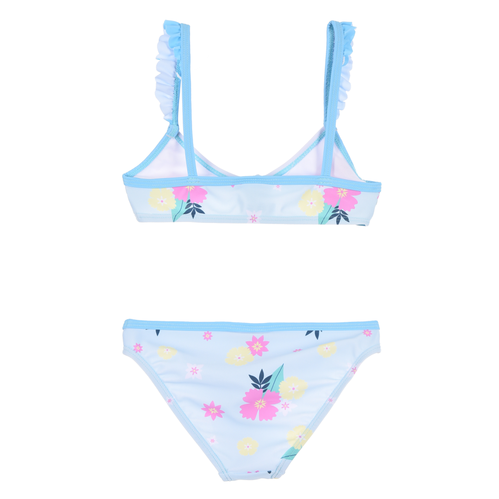 Costume da Bagno Frozen DISNEY 2 Pezzi Bikini Mare Top e Slip Bambina - Ez18055celeste