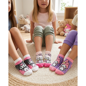 Calzini Hello Kitty Sanrio in Misto Cotone 3 Paia Assortiti 23/34 - Ez06011/1