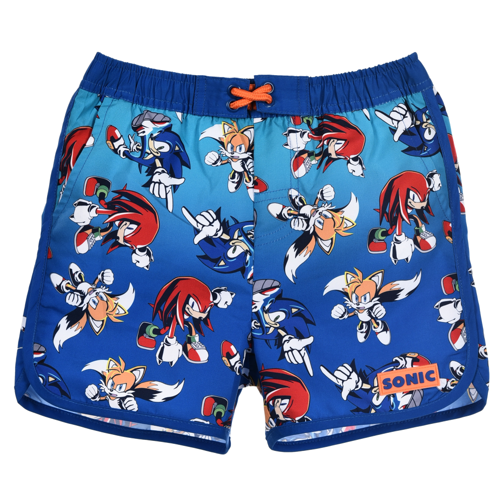 Costume da Bagno Sonic Knuckles Tails Modello Pantaloncini Mare Bermuda Bambini - Ez18148blu