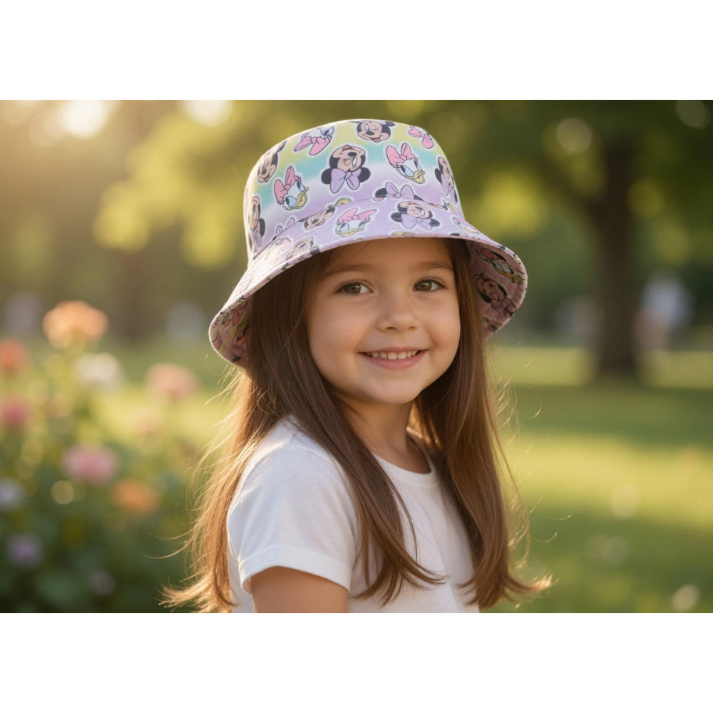 Cappello Minnie Paperina DISNEY Berretto Modello Alla Pescatora Bambina - Ez45002lilla