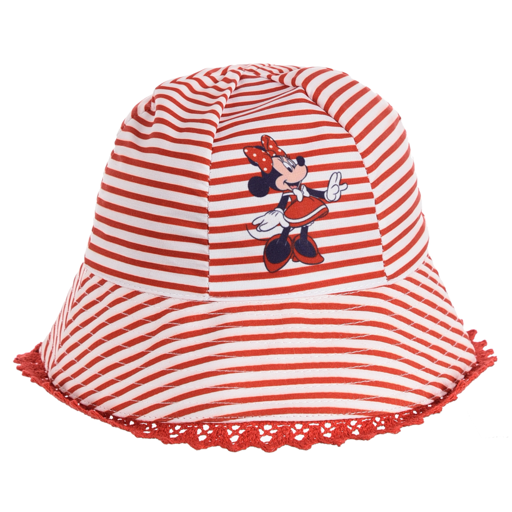 Cappello Minnie DISNEY Berretto Modello Alla Pescatora Bucket Bambina - Ez45006rosso
