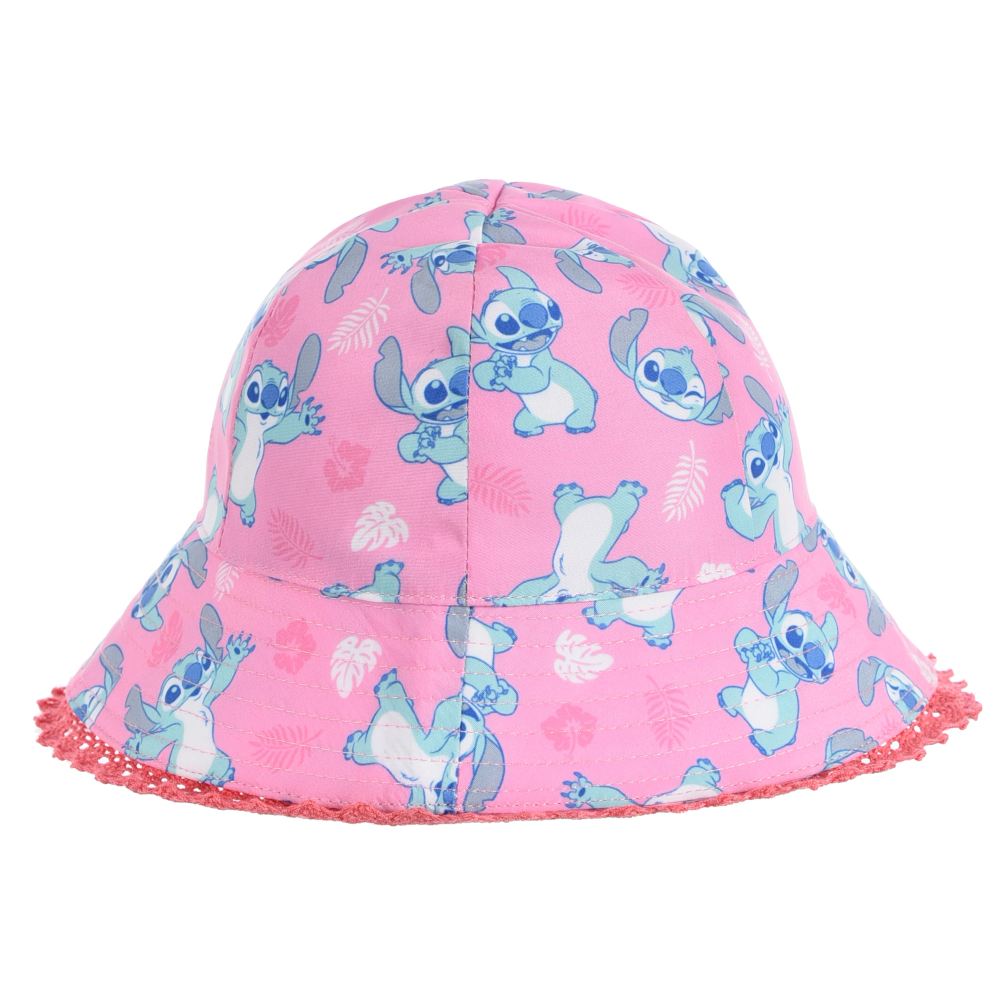 Cappello Stitch DISNEY Berretto Modello Alla Pescatora Bucket Bambina - Ez45001fucsia