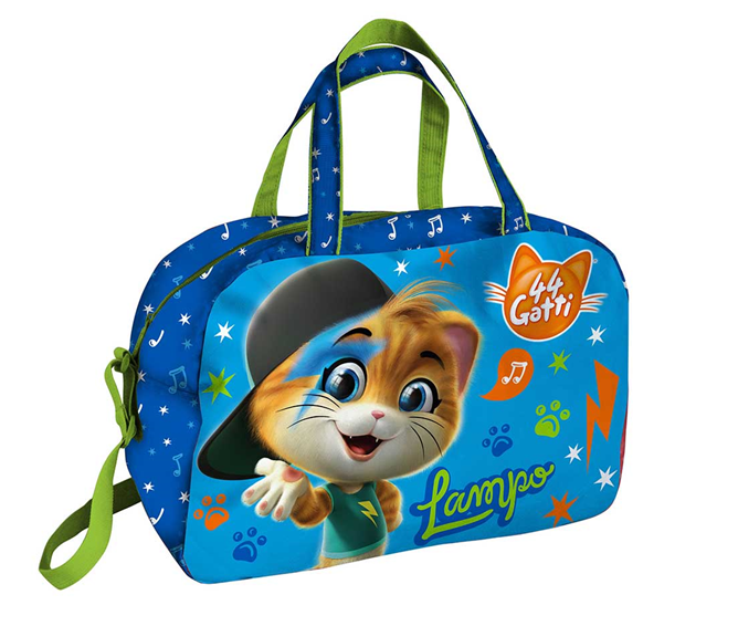 Borsa Borsone 44 Gatti Lampo Tote da Viaggio Bambino Palestra Cm. 40x26x21 -  T00132