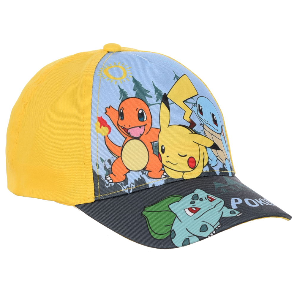 Cappello Pikachu Pokémon con Visiera Berretto Estivo Regolabile Bambino - Ez40006giallo