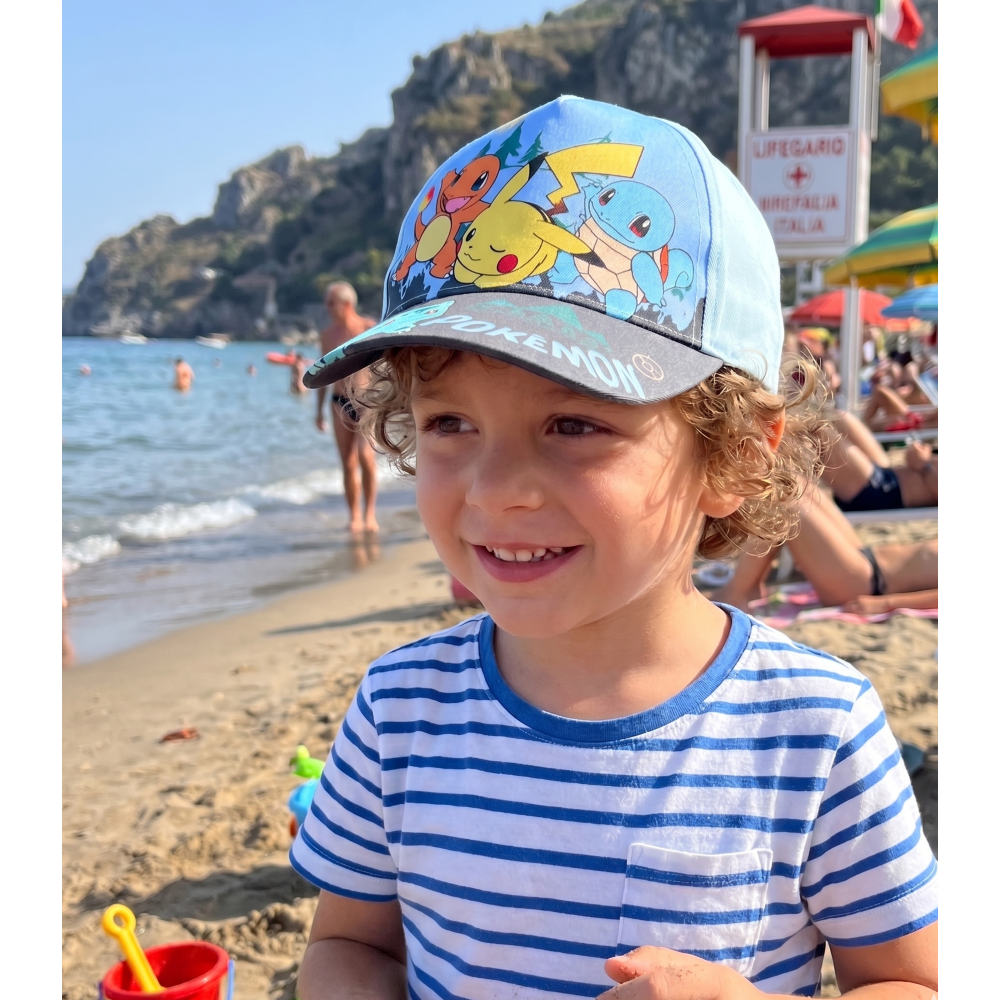 Cappello Pikachu Pokémon con Visiera Berretto Estivo Regolabile Bambino - Ez40006celeste