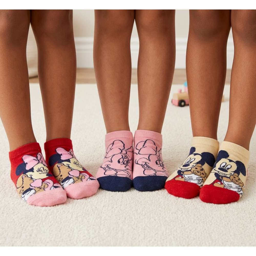 Calzini Minnie DISNEY in Misto Cotone 3 Paia Assortiti 23/34 - Ez06023/2