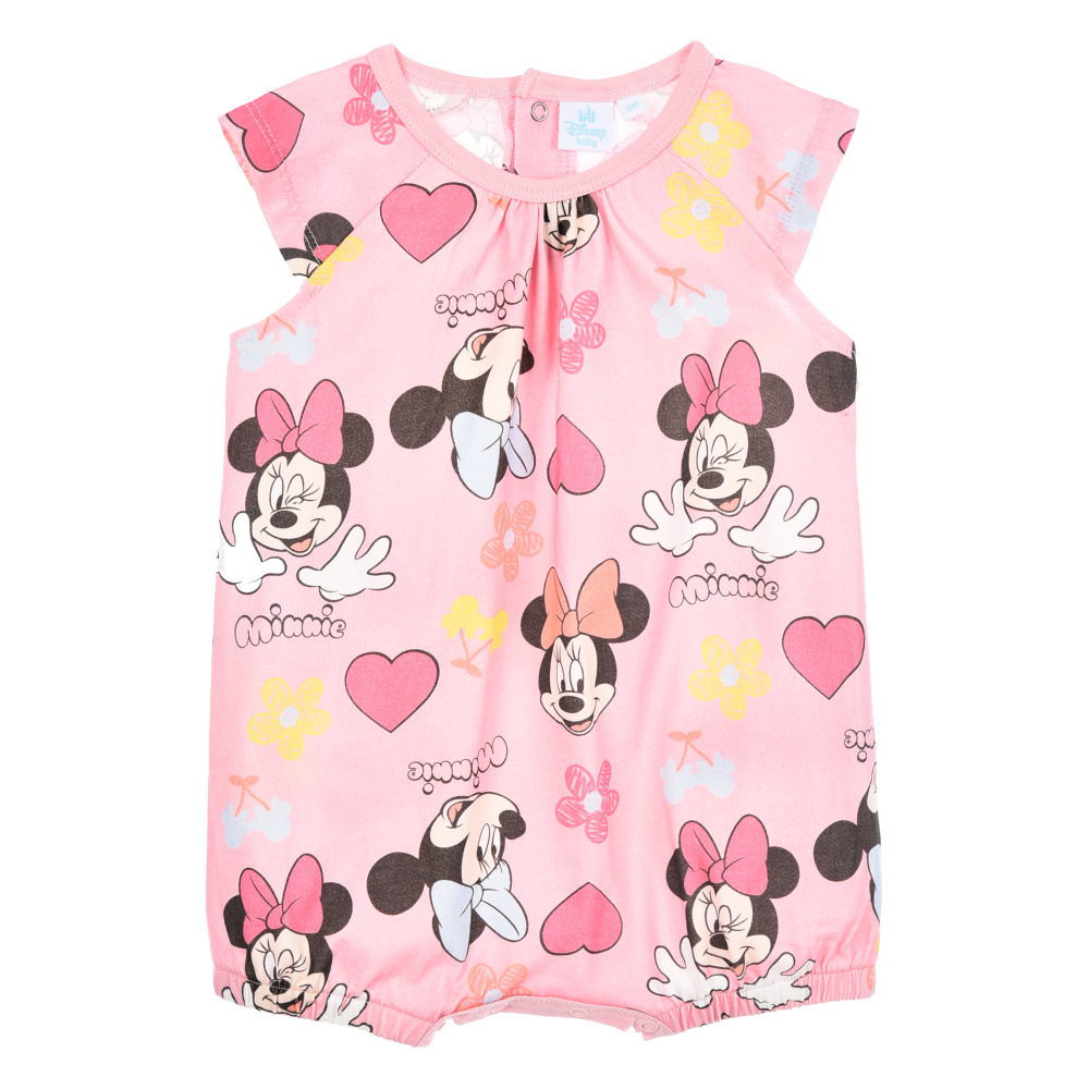 Pagliaccetto Minnie DISNEY Body Smanicato 100% Cotone Neonata - Ez00005rosa