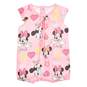 Pagliaccetto Minnie DISNEY Body Smanicato 100% Cotone Neonata - Ez00005rosa