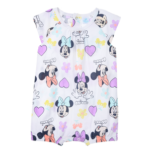 Pagliaccetto Minnie DISNEY Body Smanicato 100% Cotone Neonata - Ez00005bianco