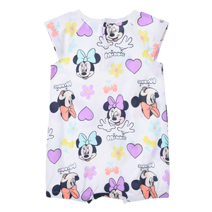Pagliaccetto Minnie DISNEY Body Smanicato 100% Cotone Neonata - Ez00005bianco