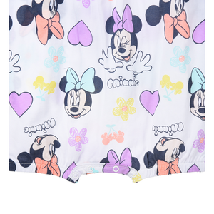 Pagliaccetto Minnie DISNEY Body Smanicato 100% Cotone Neonata - Ez00005bianco