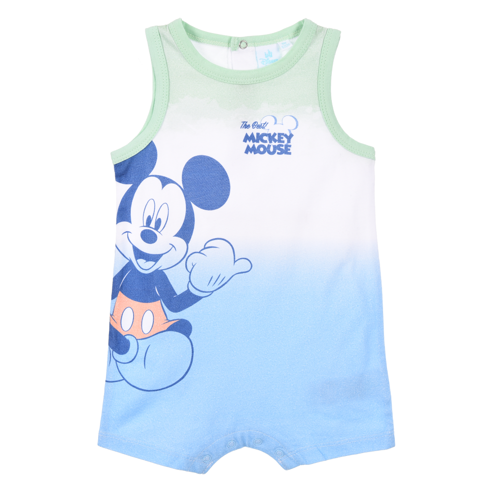 Pagliaccetto Topolino DISNEY Body Smanicato 100% Cotone Neonato - Ez00010blu