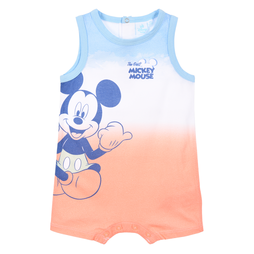 Pagliaccetto Topolino DISNEY Body Smanicato 100% Cotone Neonato - Ez00010arancio