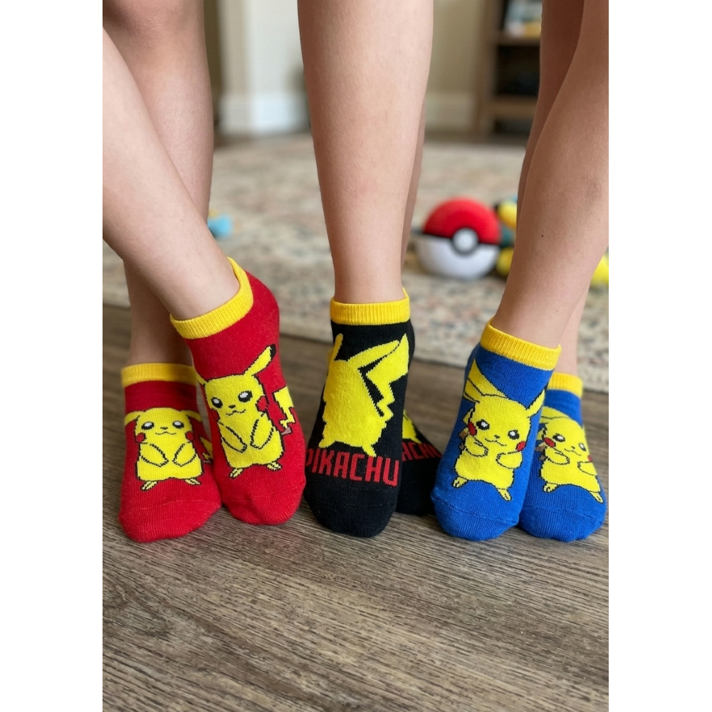 Calzini Pikachu Pokemonl in Misto Cotone 3 Paia Assortiti 27/37 - Ez06034/1
