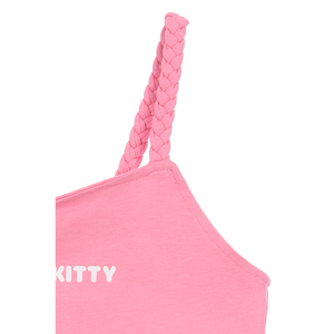 Canotta Hello Kitty Sanrio Bambina con Spalline Incrociate 100% Cotone - Ez10033rosa
