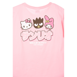 T-Shirt Hello Kitty & Friends Sanrio Maniche Corte Maglietta 100% Cotone Bambina Ragazza - Ez16023rosa