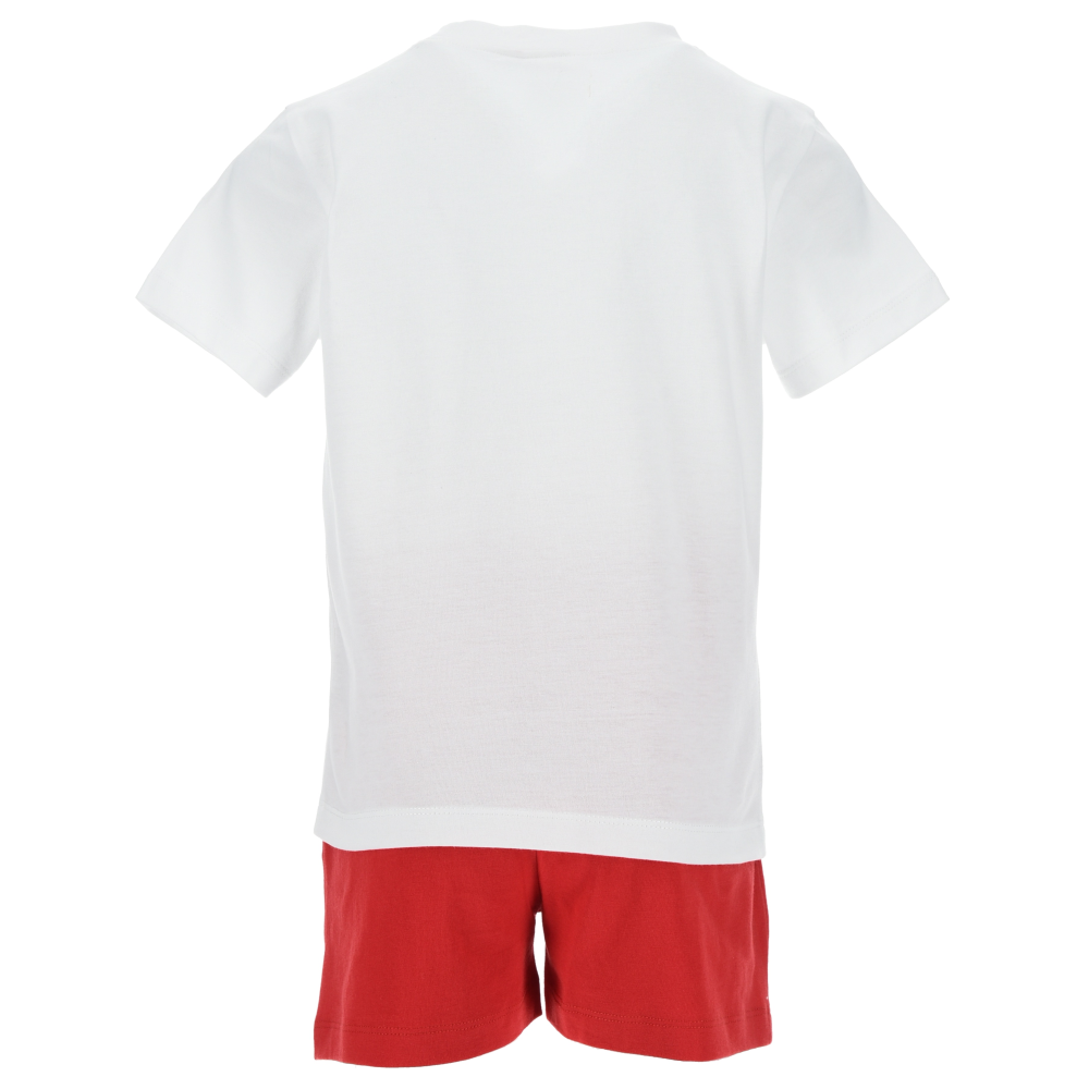 Completo Spiderman MARVEL 2 Pezzi T-Shirt e Bermuda in Cotone Bambino - Ez10132bianco