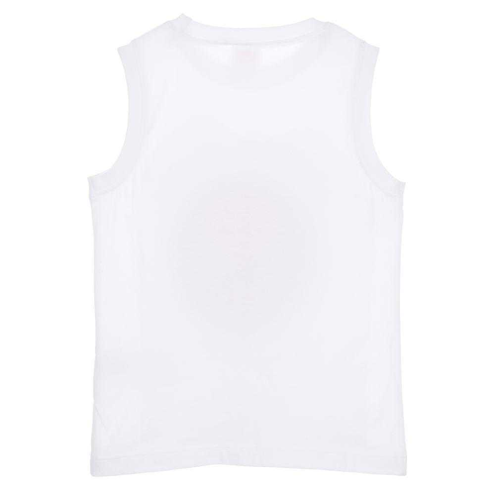 Canotta Spiderman MARVEL Bambino Smanicata 100% Cotone con Stampa Frontale - Ez10129bianco