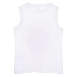Canotta Spiderman MARVEL Bambino Smanicata 100% Cotone con Stampa Frontale - Ez10129bianco
