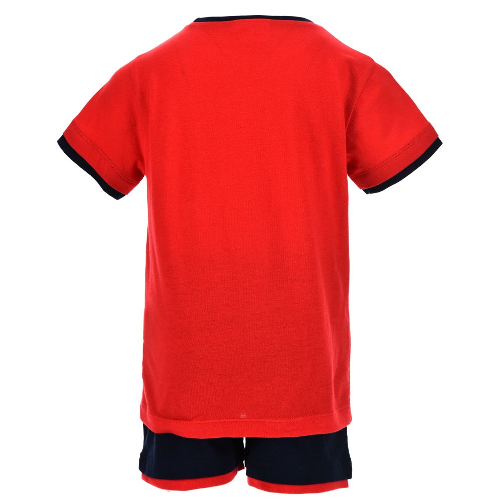 Completo Spiderman MARVEL 2 Pezzi T-Shirt e Bermuda in Cotone Bambino - Ez10223rosso