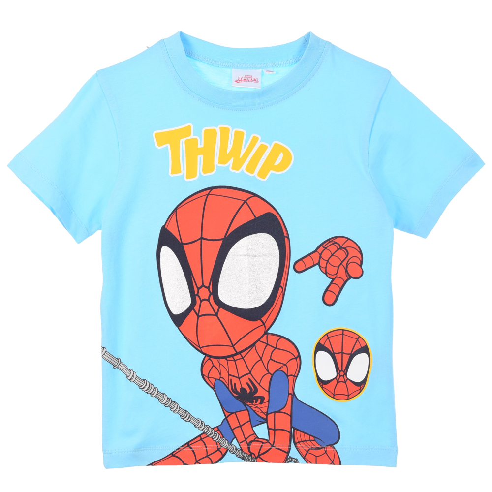T-Shirt Spidey MARVEL Maniche Corte Maglietta 100% Cotone Bambino - Ez10160azzurro