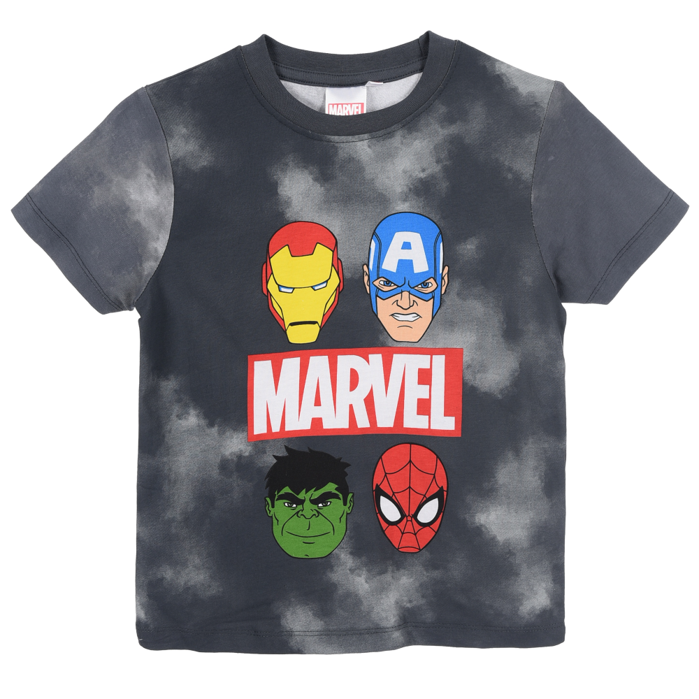 T-Shirt Avengers MARVEL Maniche Corte Maglietta Tie-Dye 100% Cotone Bambino - Ez10151grigio