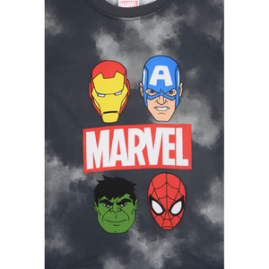 T-Shirt Avengers MARVEL Maniche Corte Maglietta Tie-Dye 100% Cotone Bambino - Ez10151grigio