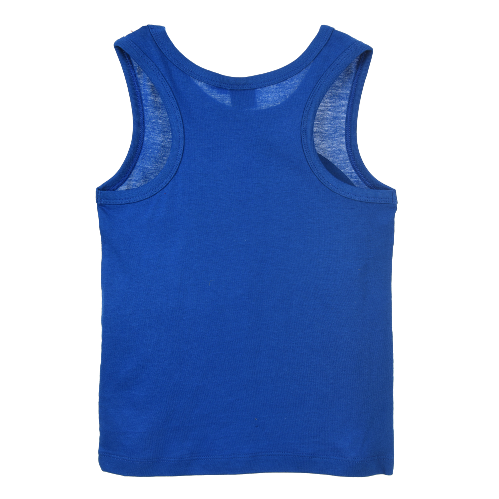 Canotta Sonic the Hedgehog Bambino Smanicata 100% Cotone con Stampa Frontale - Ez10123blu