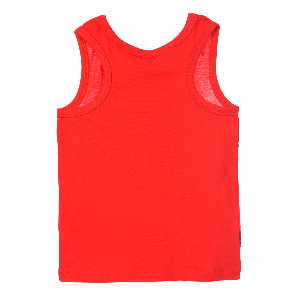 Canotta Sonic the Hedgehog Bambino Smanicata 100% Cotone con Stampa Frontale - Ez10123rosso