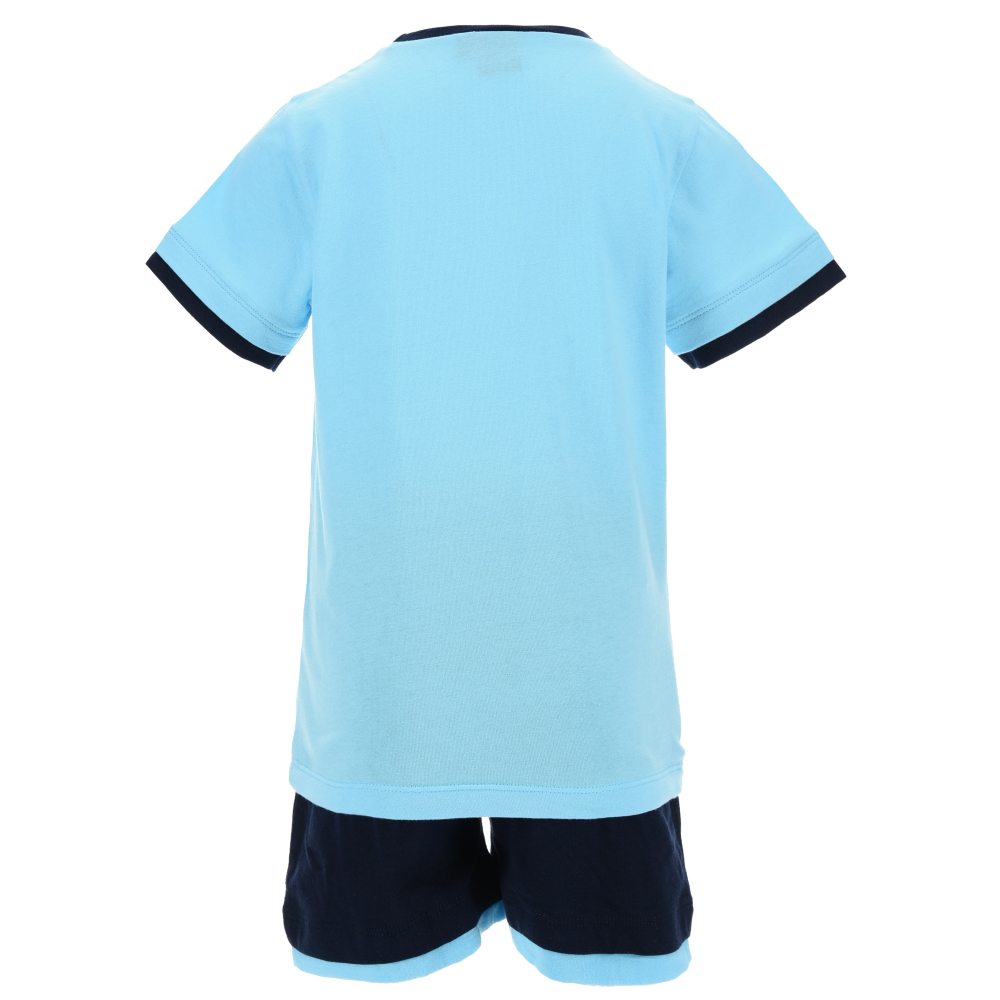 Completo Sonic the Hedgehog 2 Pezzi T-Shirt e Bermuda in Cotone Bambino - Ez10226azzurro