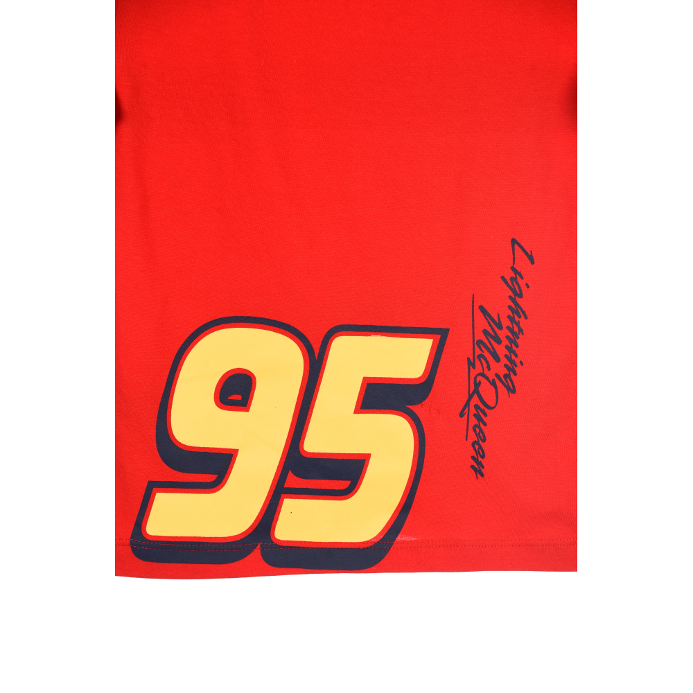 T-Shirt Cars DISNEY Maniche Corte Maglietta 100% Cotone Bambino - Ez10098rosso