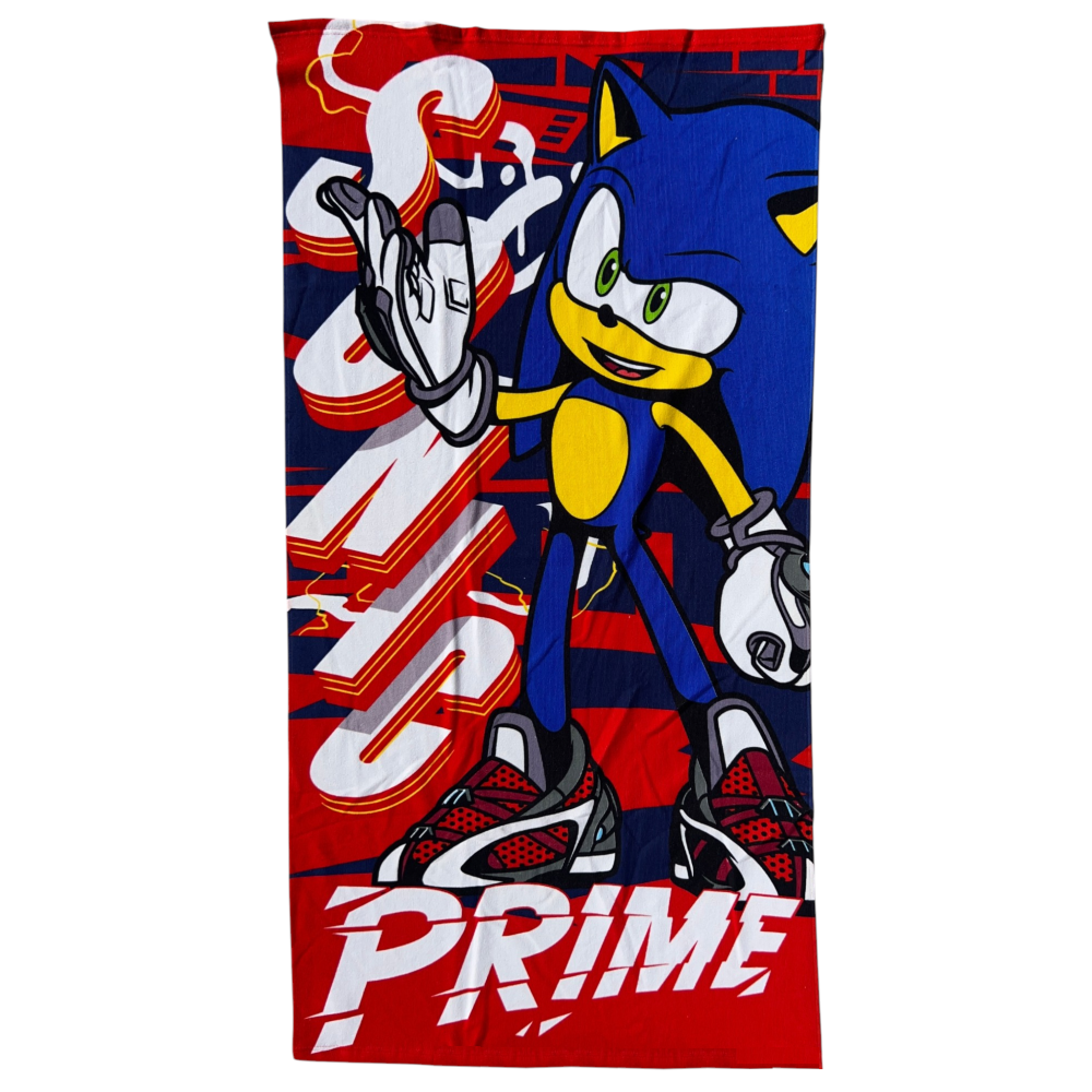 Telo Mare Sonic Asciugamano per Bambini in Microfibra CM 140x70 - Scp2103