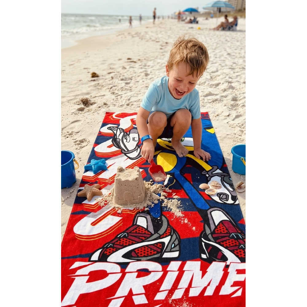 Telo Mare Sonic Asciugamano per Bambini in Microfibra CM 140x70 - Scp2103