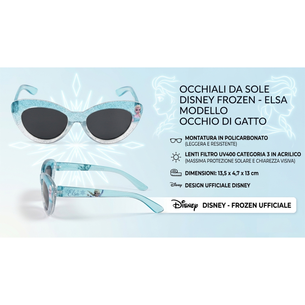 Occhiali da Sole Frozen DISNEY Bambina Uv400 Filtro 3 Montatura in Policarbonato - Ez25001