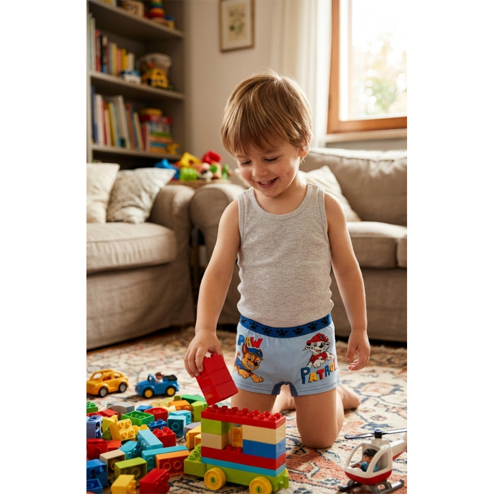 Boxer Set 2 Pezzi Paw Patrol Mutande in Cotone 3/6 Anni - Ez30028/1
