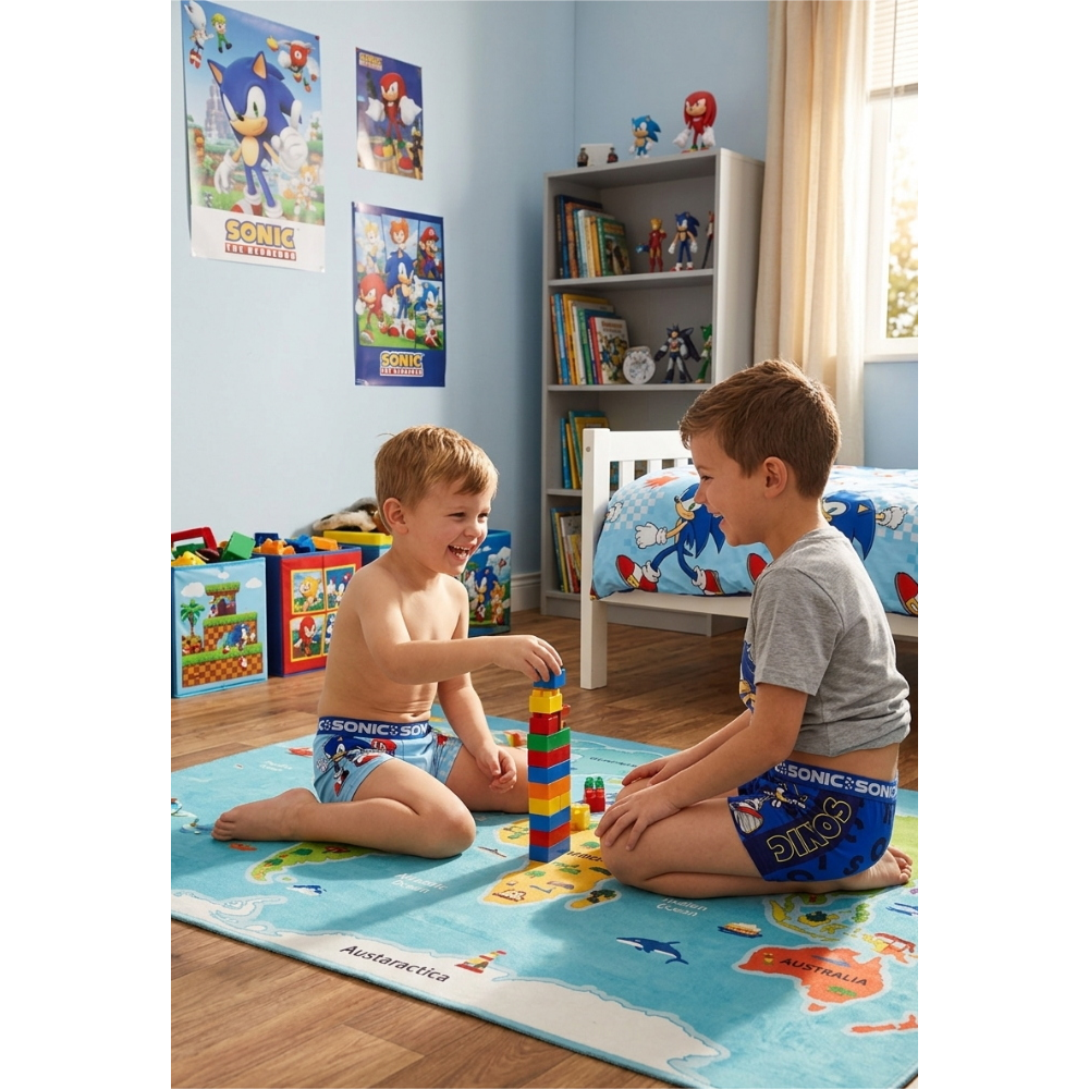 Boxer Set 2 Pezzi Sonic Mutande in Cotone 4/10 Anni - Ez30034/1